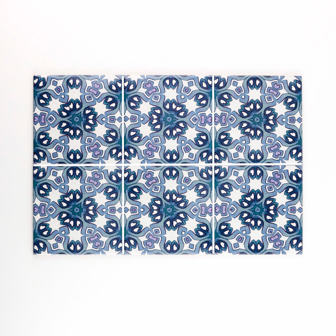 Blue &amp; Cream Rustic tiles