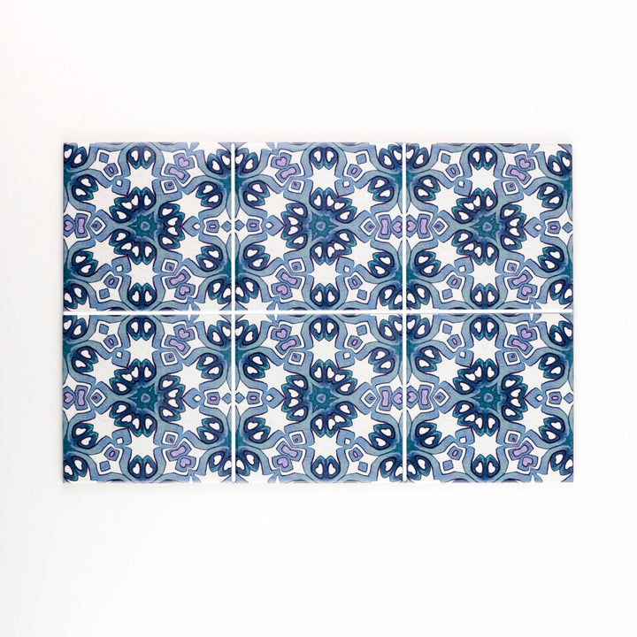 Blue &amp; Cream Rustic tiles