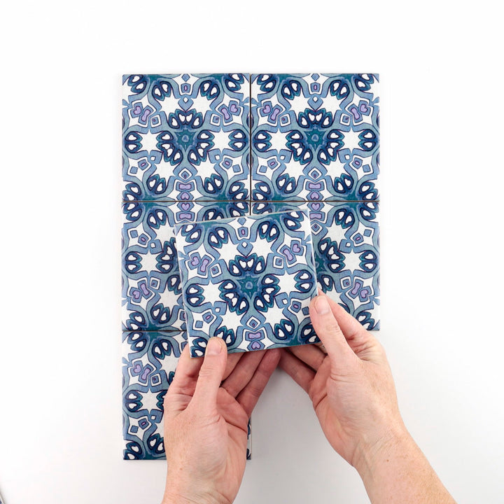 Blue &amp; Cream Rustic tiles