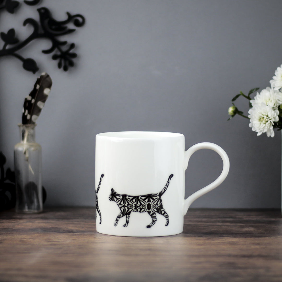Black Cat mug - DoodlePippin
