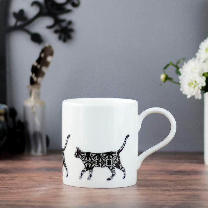 Black Cat mug - DoodlePippin