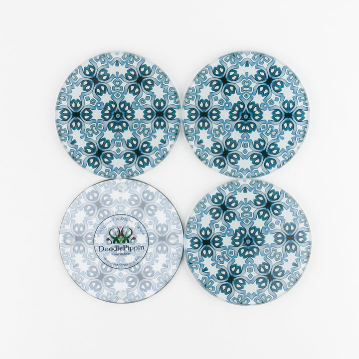 Grey blue coasters