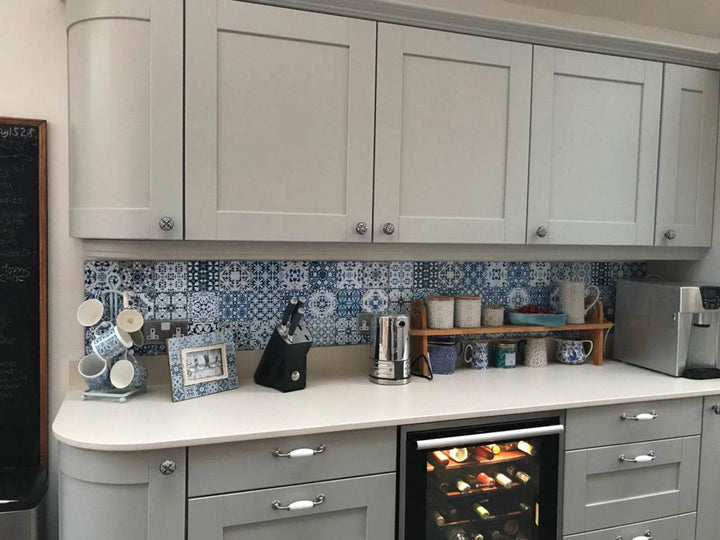Delft kitchen tile - blue and white ceramic