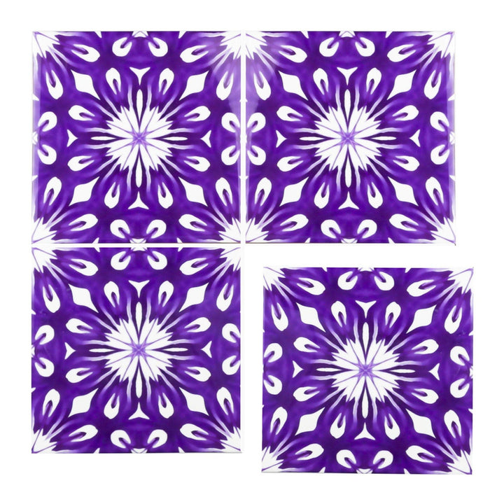 Royal Purple flower centre tiles