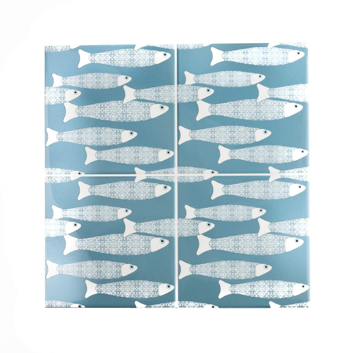 Ocean Shoal tile - blue-grey colourway