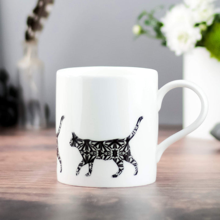 Black Cat mug - DoodlePippin