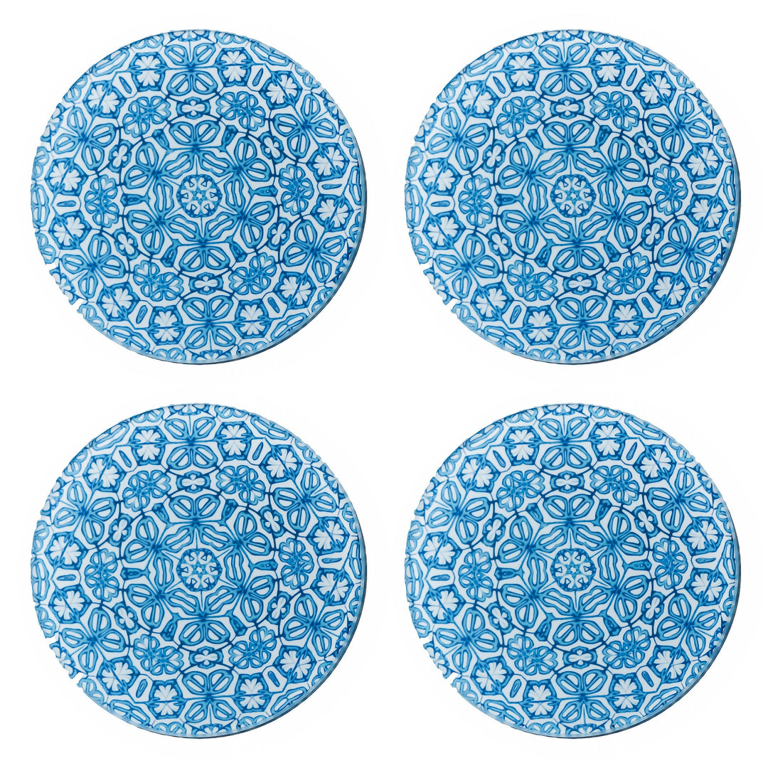 Blue "Turkish Flower" Coaster Set