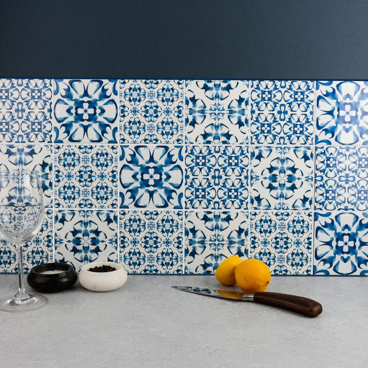 Blue Delft Mix-and-Match flower tiles