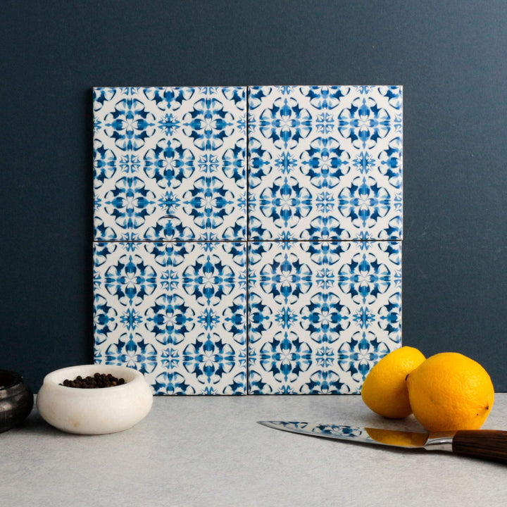 Delft kitchen tile - blue and white ceramic