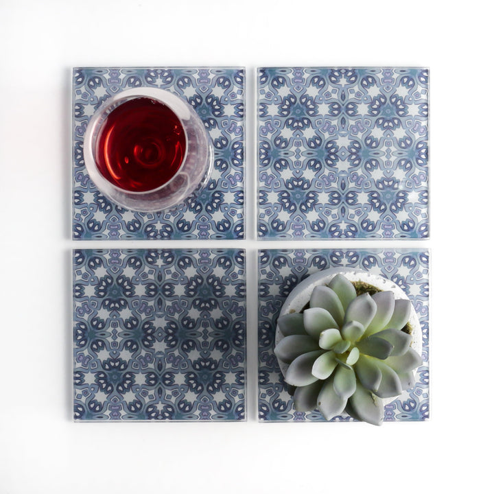 Indigo-blue &amp; Grey Moroccan Trivet