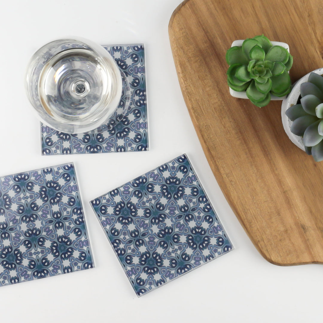 Indigo-blue &amp; Grey Moroccan Trivet