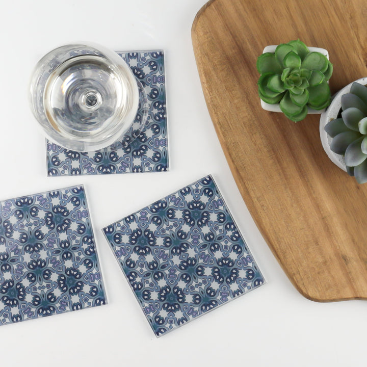 Indigo-blue &amp; Grey Moroccan Trivet