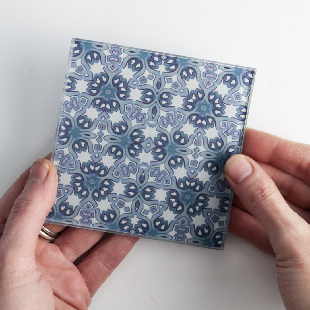 Indigo-blue &amp; Grey Moroccan Trivet