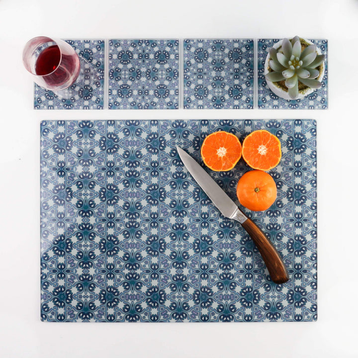 Indigo-blue &amp; Grey Moroccan Trivet