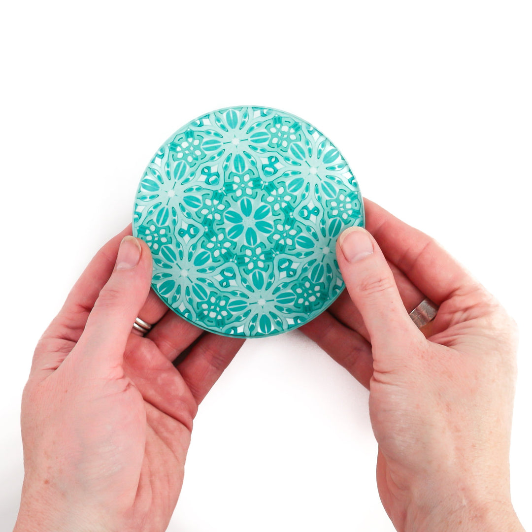 Pretty Mint Turquoise Coaster Set