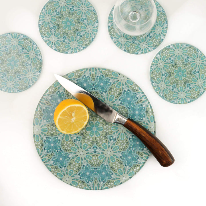 Sea Blue and Green Chopping Board