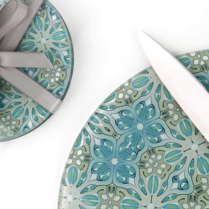 Sea Blue and Green Chopping Board