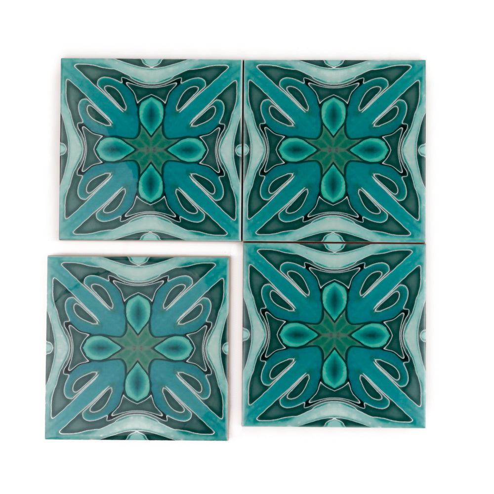 Single version "Malachite Twining" Green blue kitchen tiles