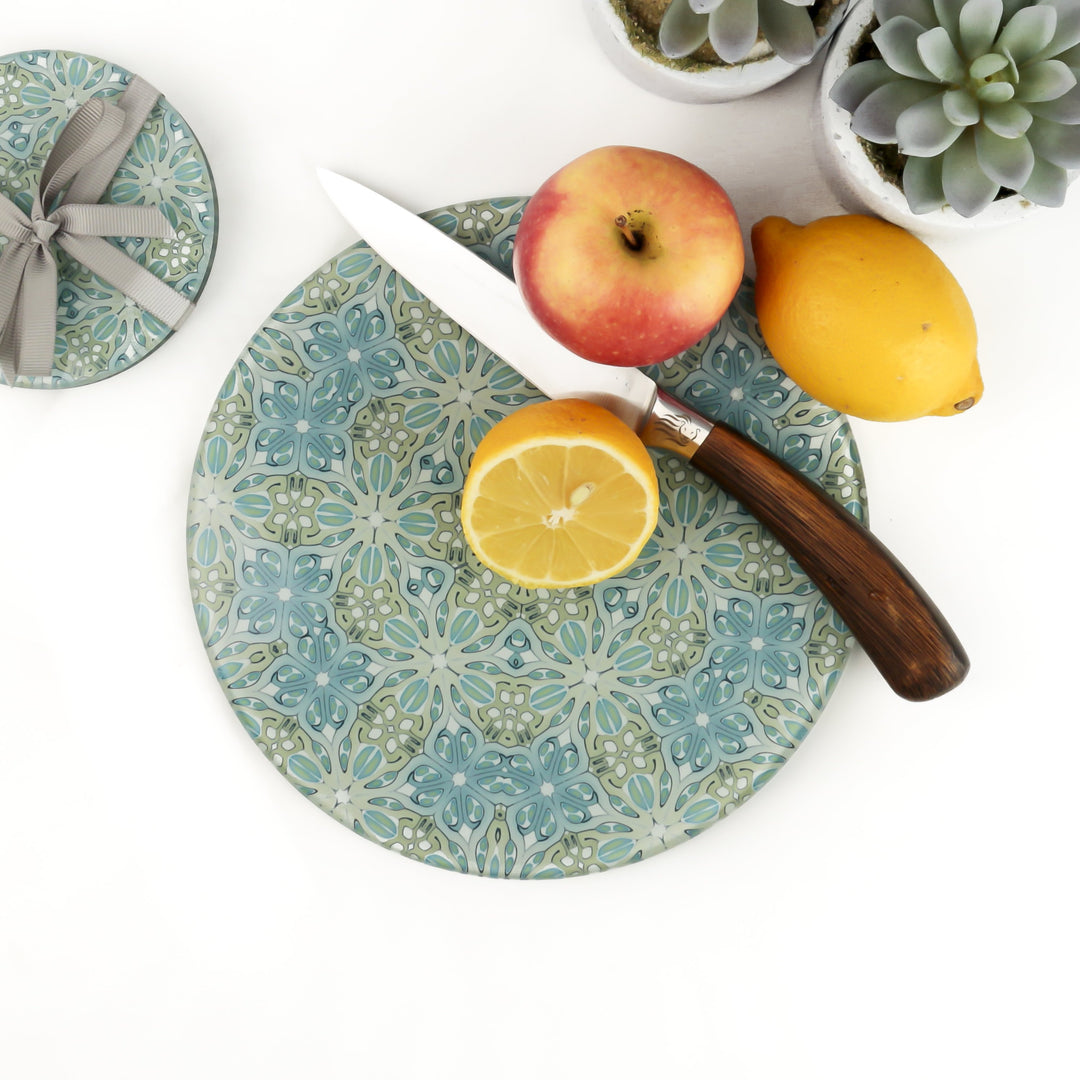 Sea Blue and Green Chopping Board