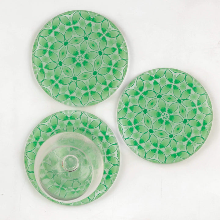 Pea Green Worktop protector - fresh green herb chopping board