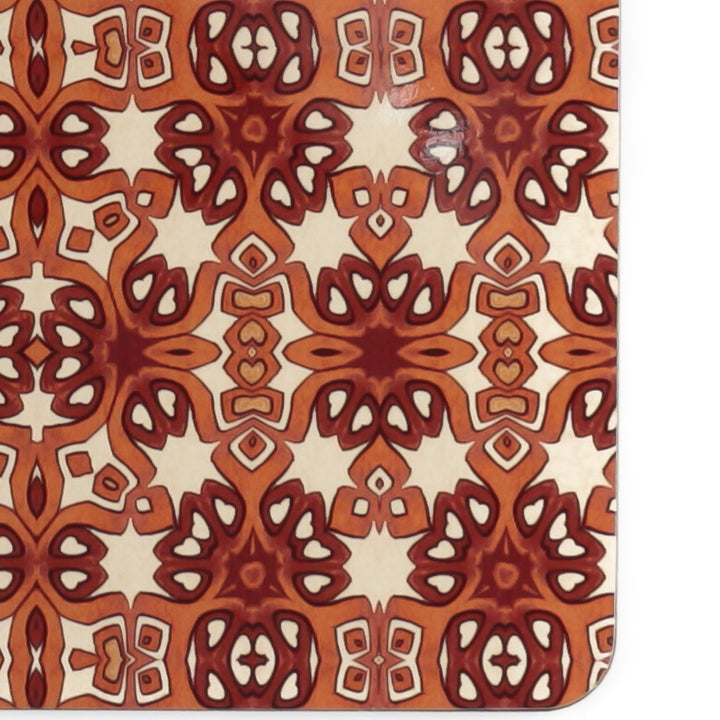 Rustic red cream table mat