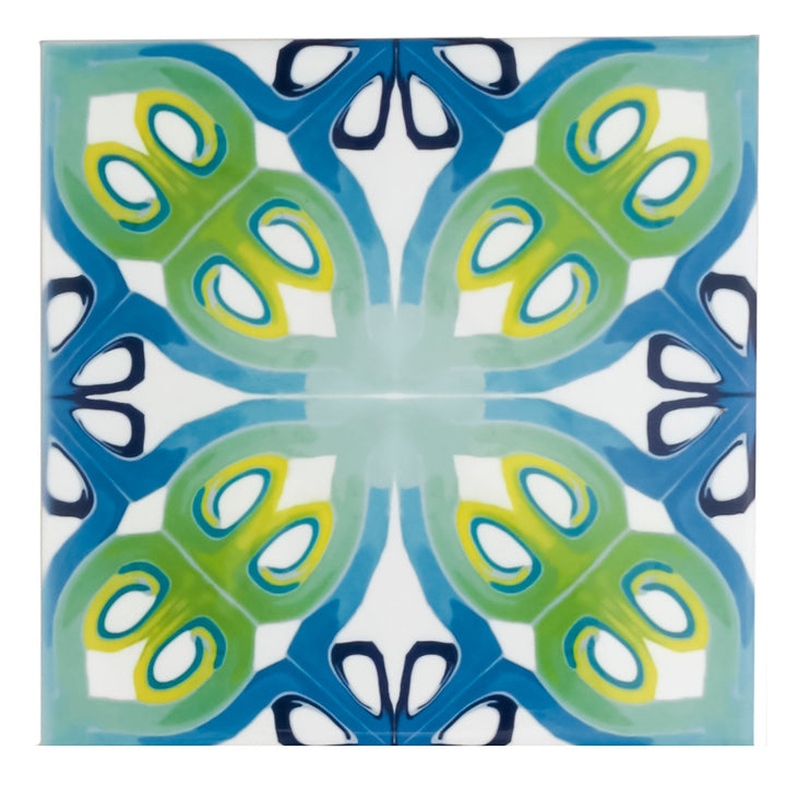 Teal Art Deco tiles
