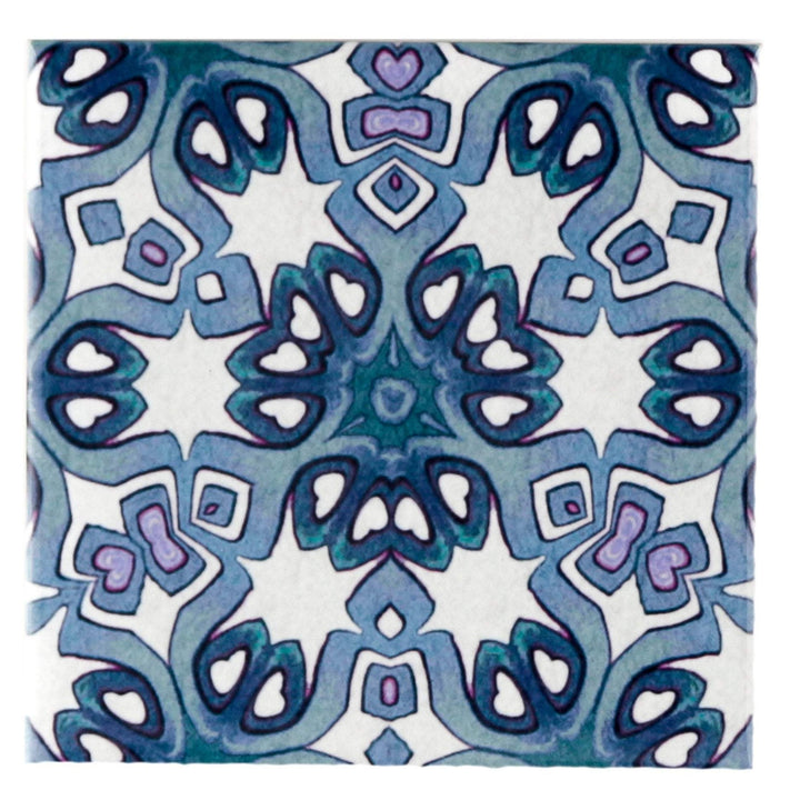 Blue &amp; Cream Rustic tiles