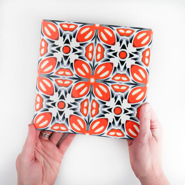 Orange Fox Flower tiles