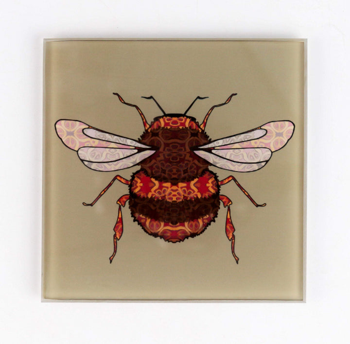 Bumble Bee Coaster Set - golden beige