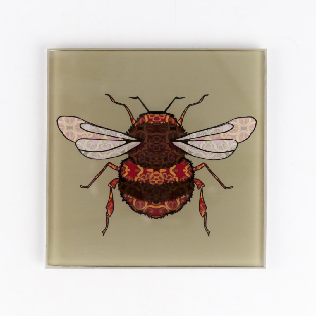 Bumble Bee Coaster Set - golden beige