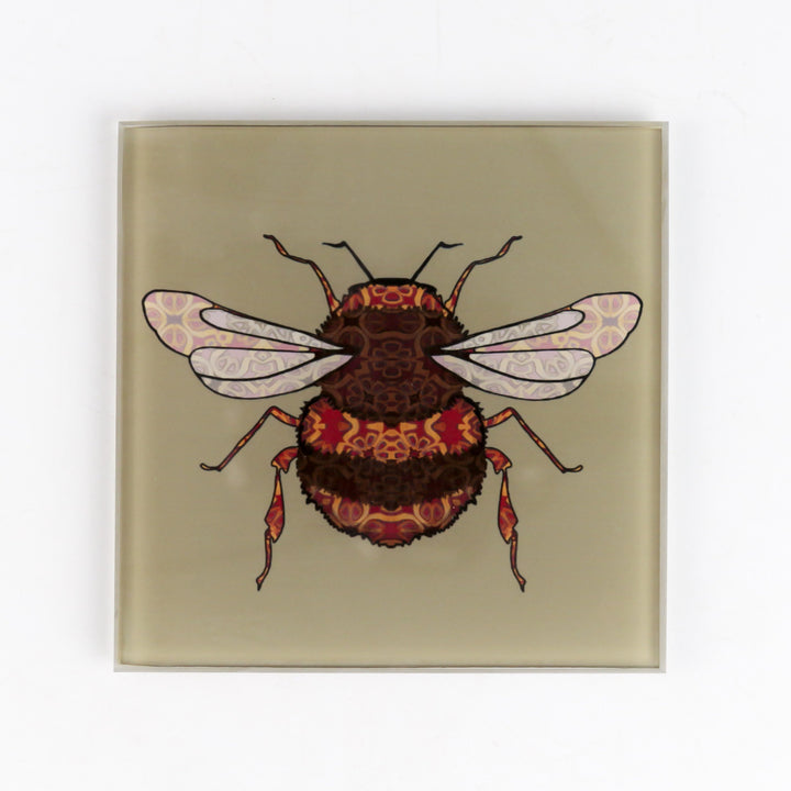 Bumble Bee Coaster Set - golden beige