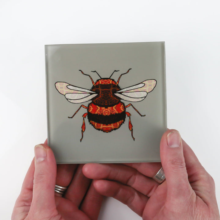 Bumble Bee Coaster Set - taupe