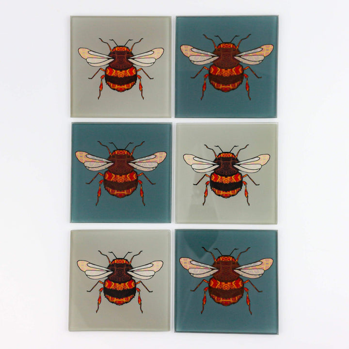 Bumble Bee Coaster Set - taupe