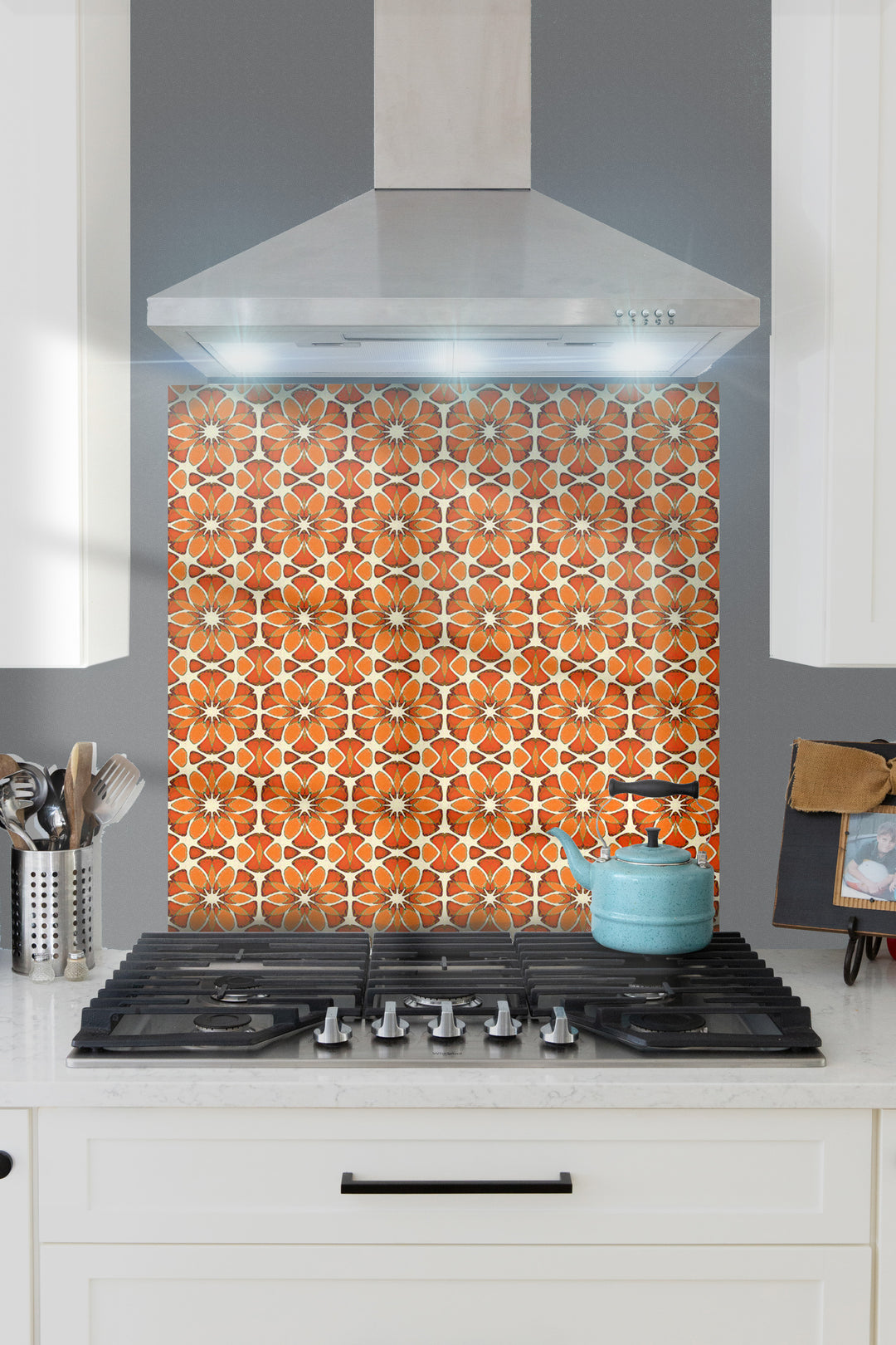 Moroccan Flower Kitchen Splashback
