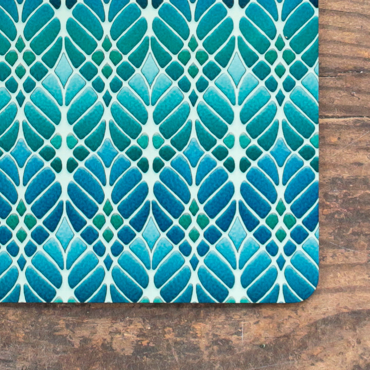 Interwoven Trees Placemat - Blue Green