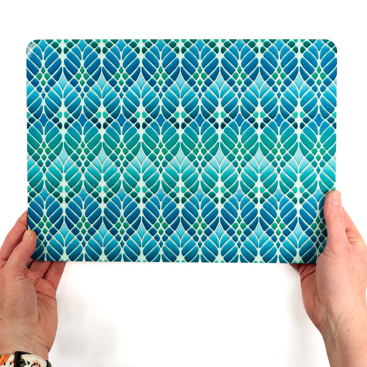 Interwoven Trees Placemat - Blue Green