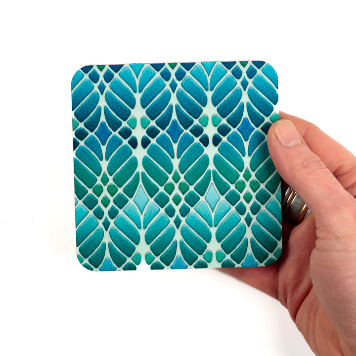 Interwoven Trees Placemat - Blue Green