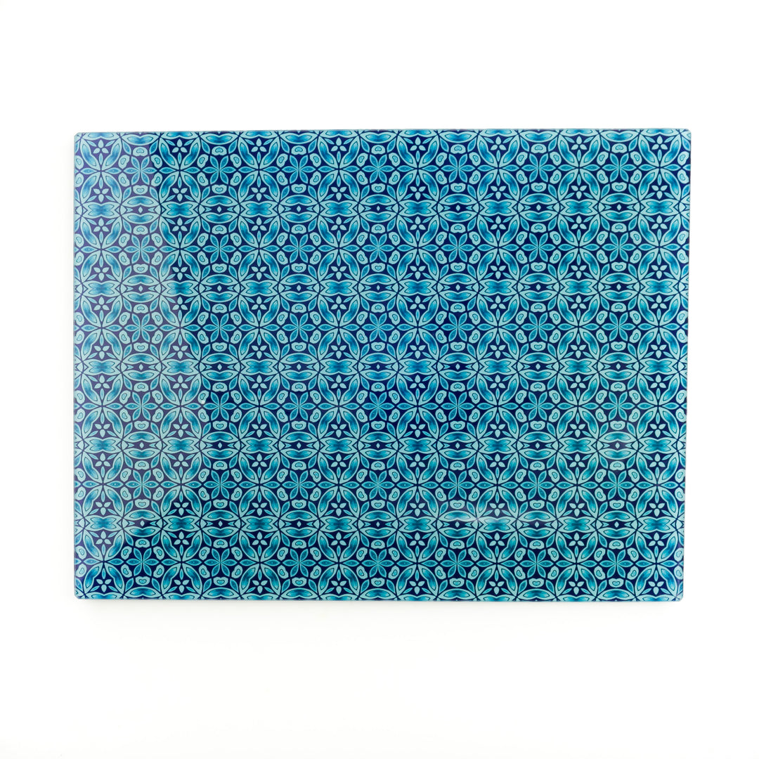 Large Liberty Dark Blue Flower Worktop Protector