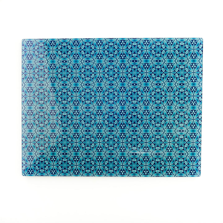 Large Liberty Dark Blue Flower Worktop Protector