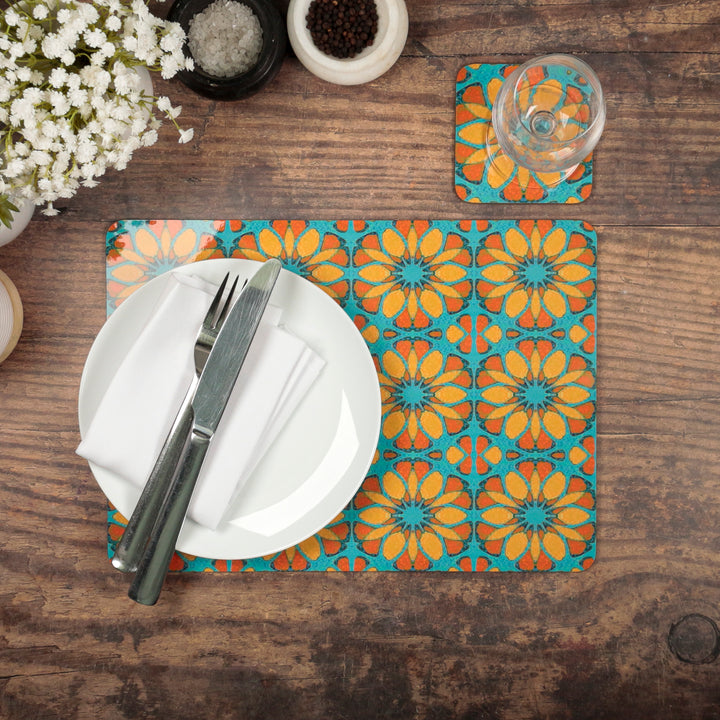 SALE - Set of 6x Moroccan Flower Placemats