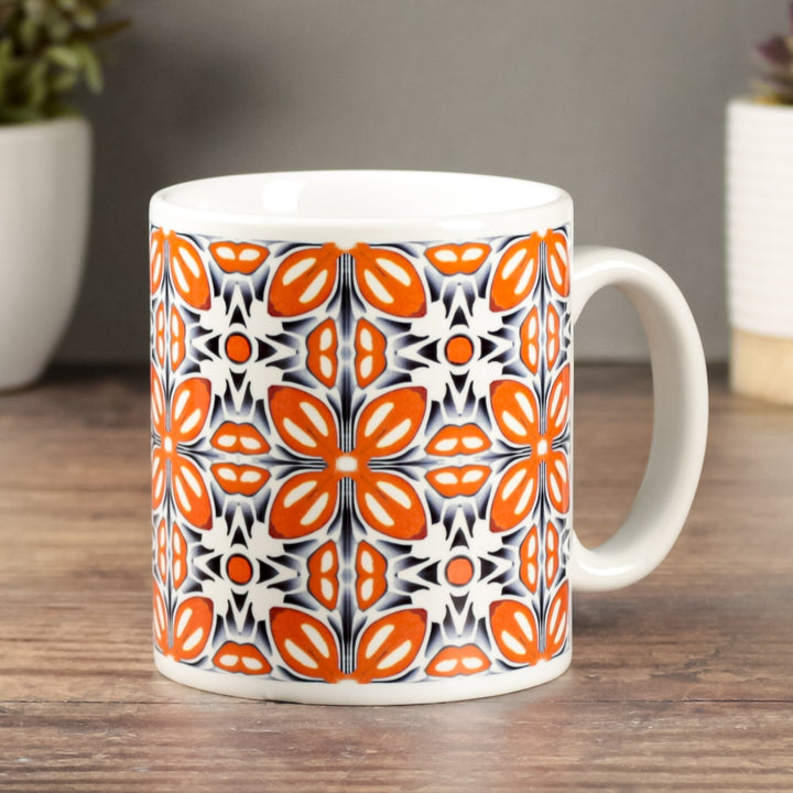 Orange Fox Flower Mug