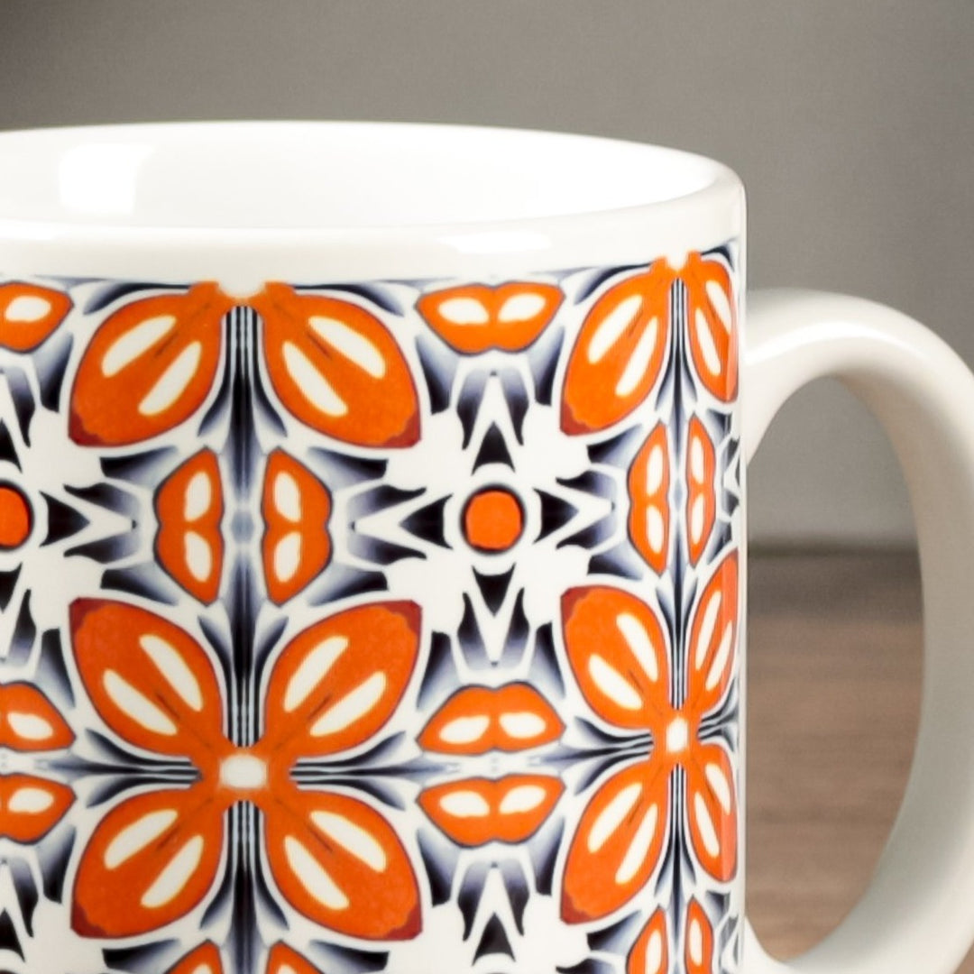 Orange Fox Flower Mug
