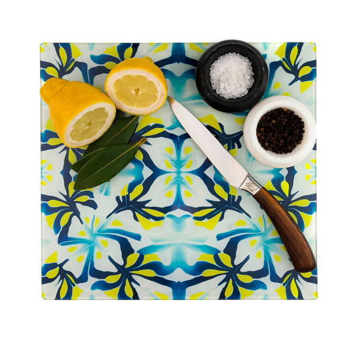 Navy blue and Zingy Yellow Trivet