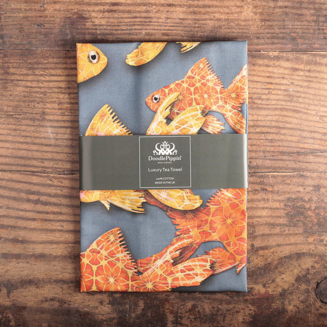 Sale | Goldfish tea towel - 100% Cotton