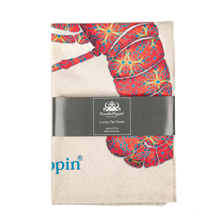 SALE - Lobster tea towel - 100% Cotton