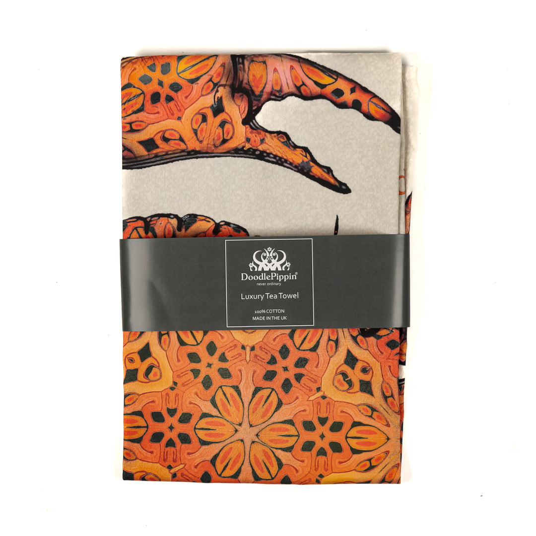 Waving Crab tea towel - 100% Cotton