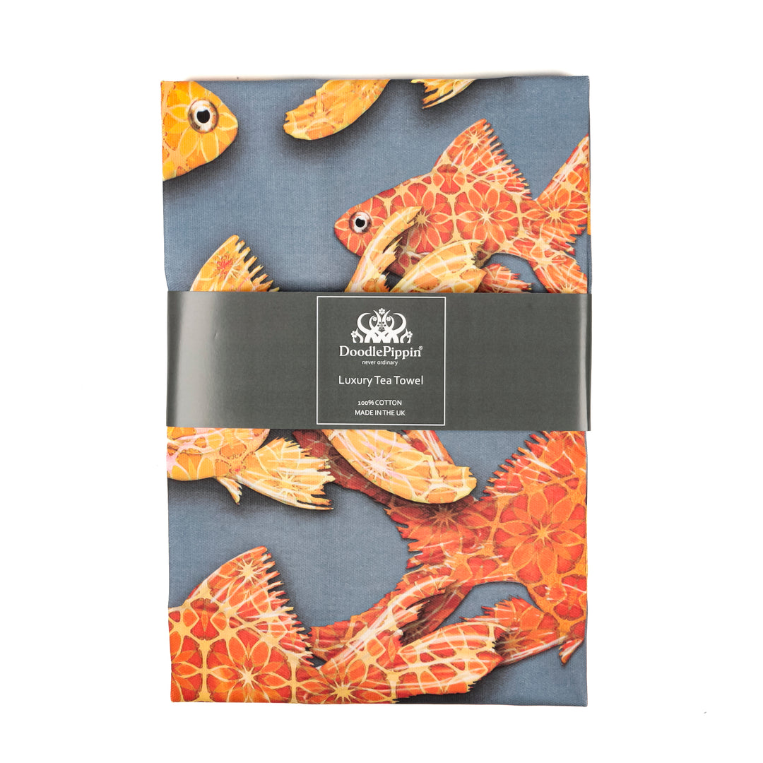 Sale | Goldfish tea towel - 100% Cotton