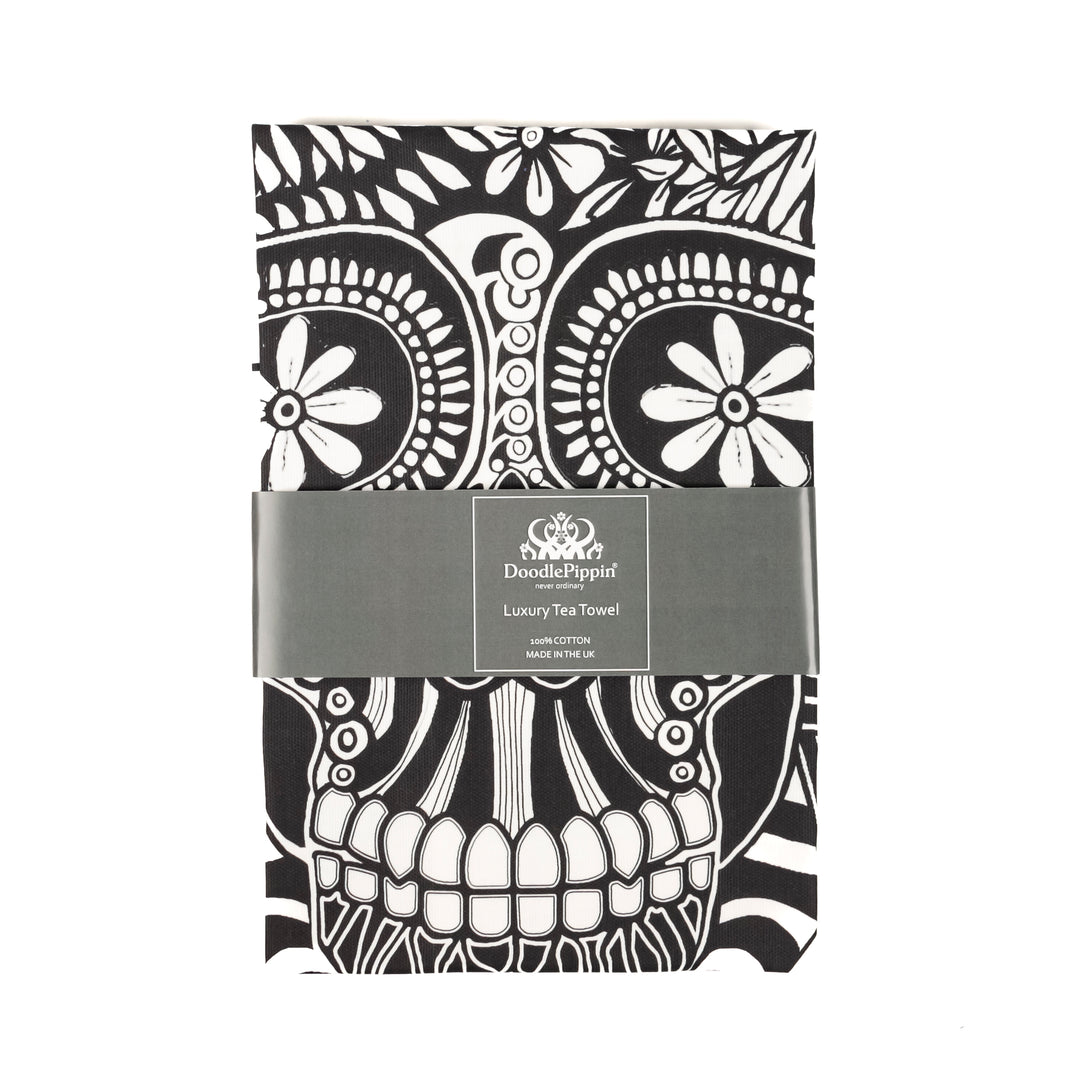 Sale | Day of the Dead / Illustrated Skull tea towel - 100% Cotton