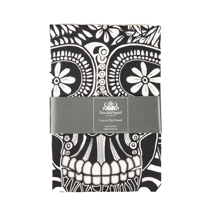 Sale | Day of the Dead / Illustrated Skull tea towel - 100% Cotton