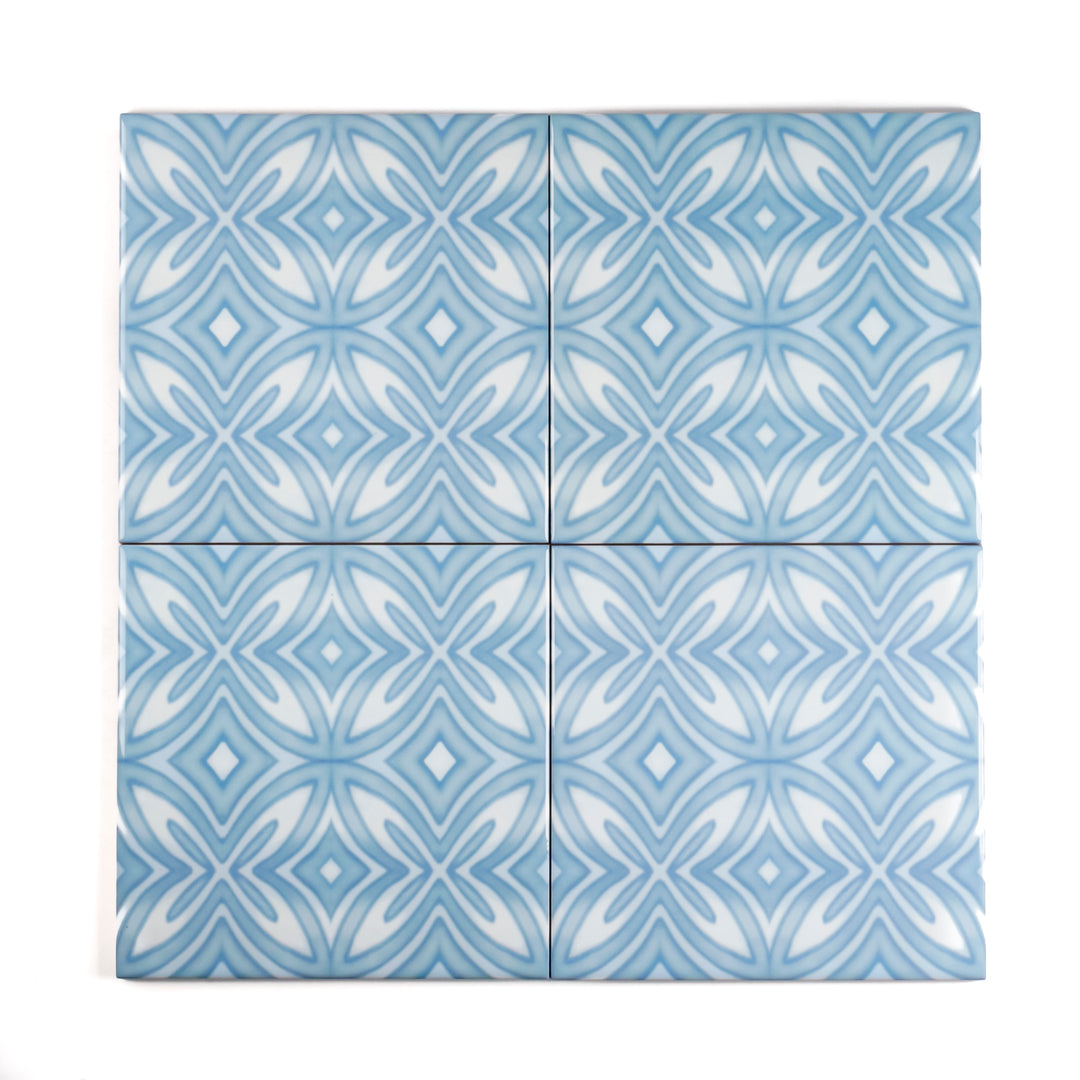 Soft Grey Blue Star tiles